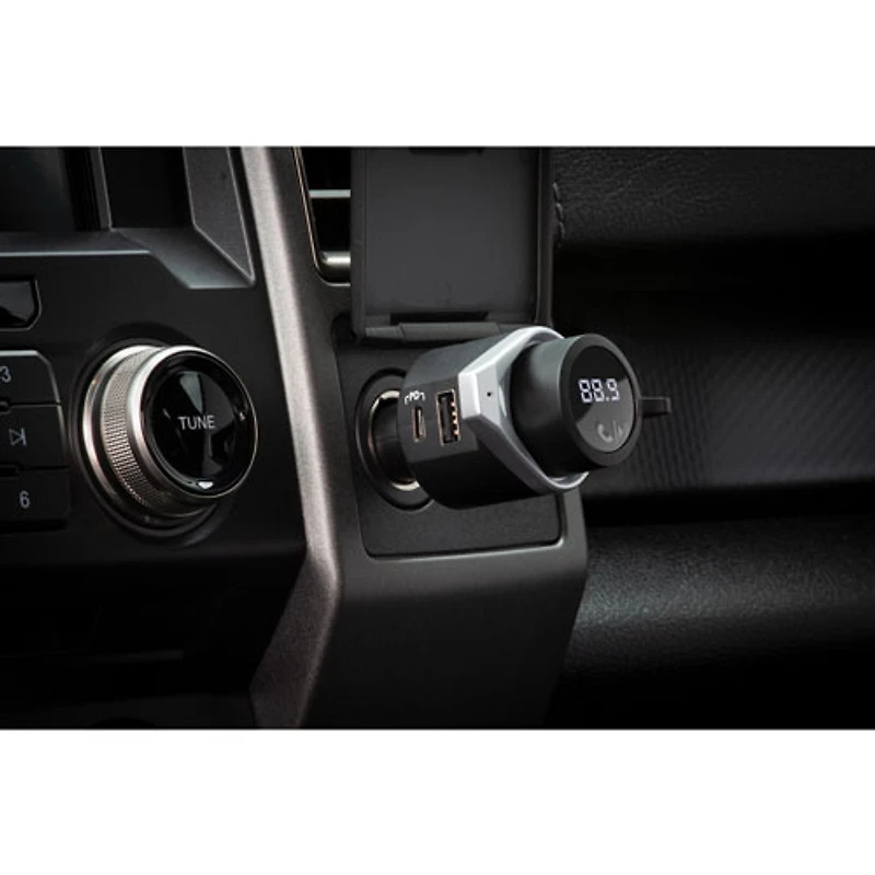 Trousse mains libres pour l'auto BTFreq de Scosche avec émetteur FM Bluetooth/Power Delivery (BTFMPD3SR-SP)