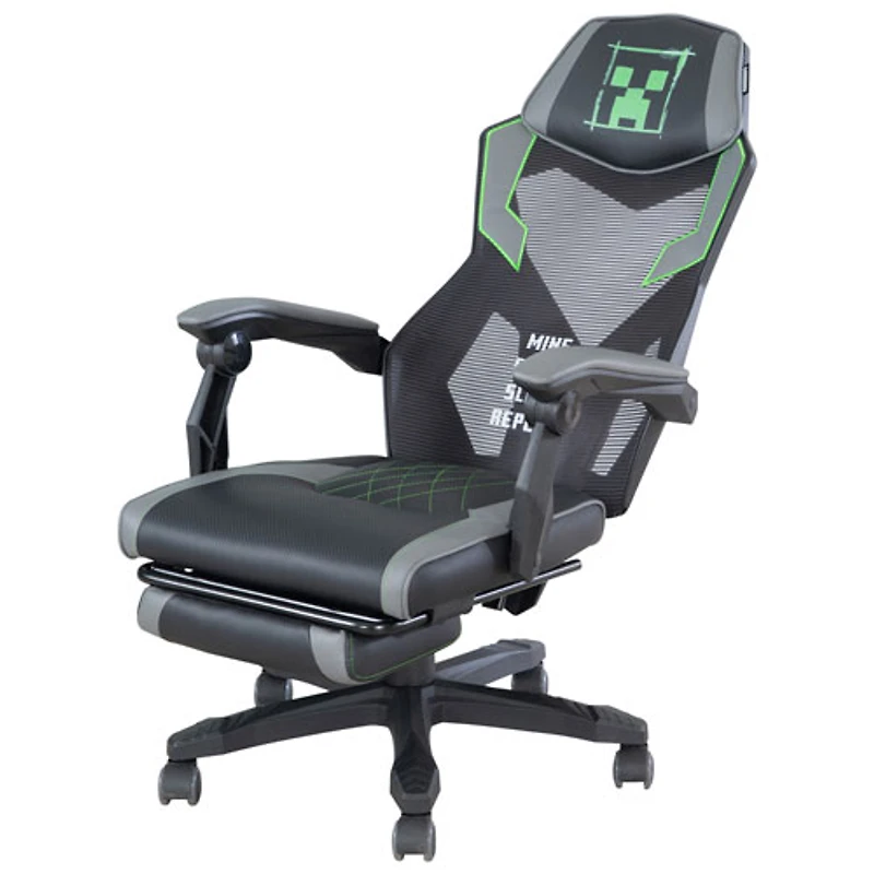 Minecraft Ergonomic High Back Gaming Chair - Grey/Black