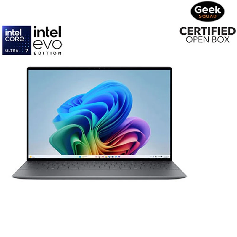 Boîte ouverte - Portable de 13,4 po XPS de Dell - Graphite (Core Ultra 7 - Série 2 d'Intel/RAM 16 Go/SSD 512 Go)