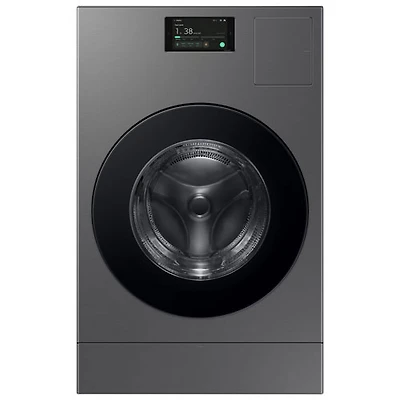 Boîte ouverte - Laveuse-sécheuse à pompe à chaleur hybride de 6,1 pi³ de Samsung (WD53DBA900HZA1) - Acier foncé - Endommagé