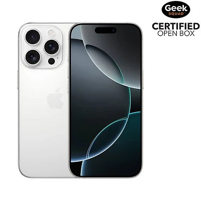 Boîte ouverte - iPhone 16 Pro de 1 To d'Apple - Titane blanc - Déverrouillé