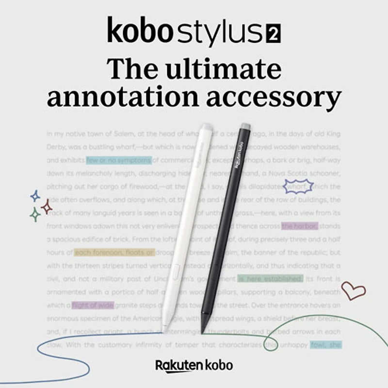 Kobo Stylus 2 for Libra Colour/Sage/Elipsa 2E - White