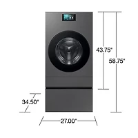 Samsung BESPOKE AI 27” Laundry Combo Storage Pedestal (WE702NZ/US) - Dark Steel
