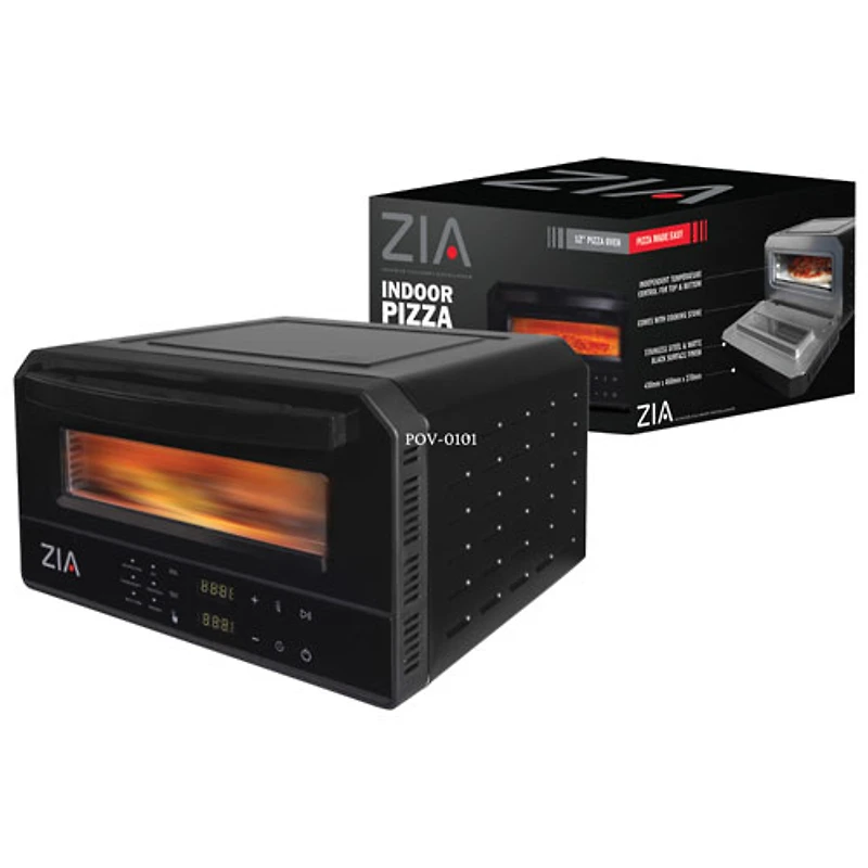 Four à pizza intérieur de 12 po Pizzeria de ZIA - Noir