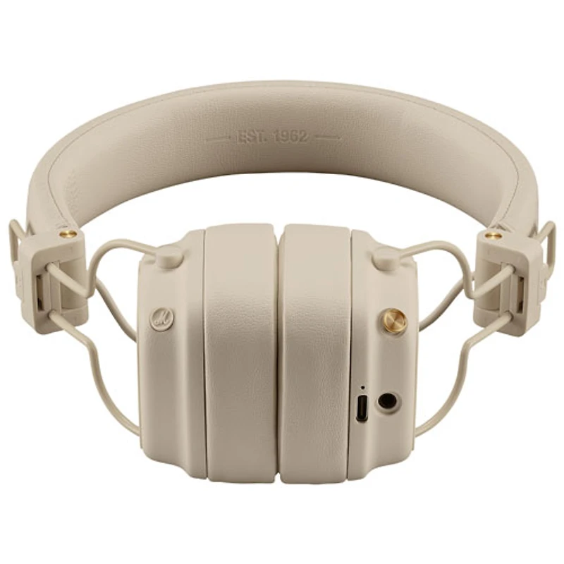 Casque d'écoute Bluetooth sans fil Major V de Marshall - Crème