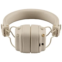 Casque d'écoute Bluetooth sans fil Major V de Marshall - Crème