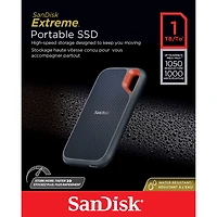 Disque SSD externe portatif USB 3.2 de 8 To Extreme Pro de Sandisk (SDSSDE61-8T00-G25) - Noir