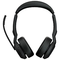 Jabra Evolve2 55 Wireless Headset with Microphone & Desk Stand - Black