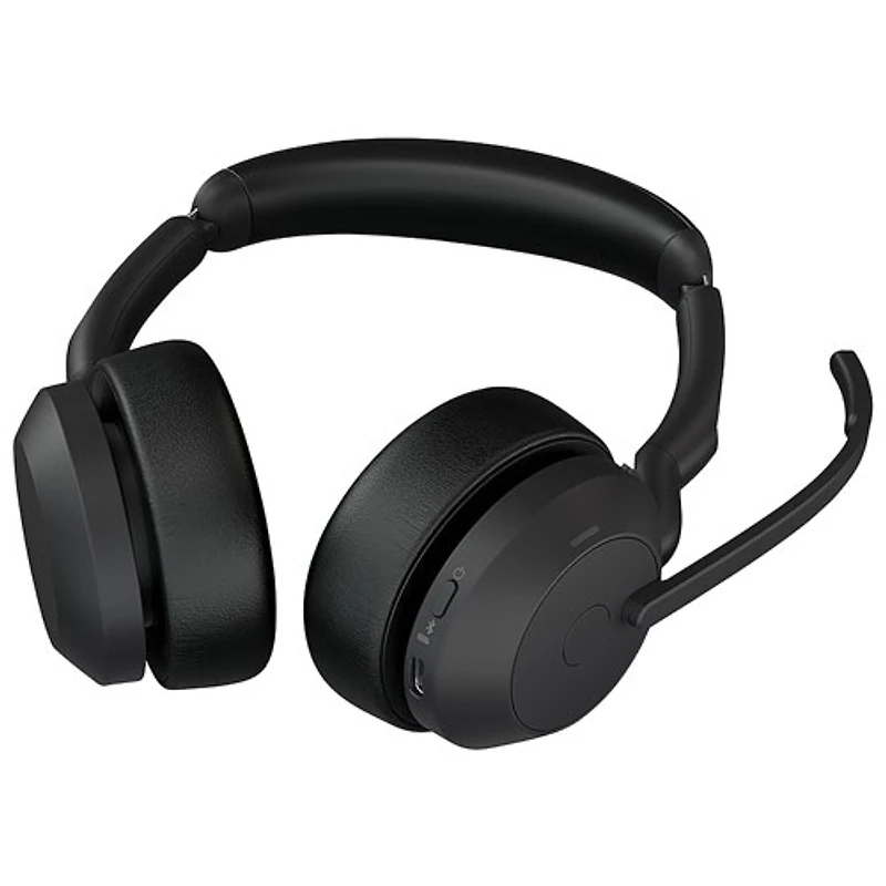 Jabra Evolve2 55 Wireless Headset with Microphone & Desk Stand - Black