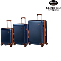 Open Box - Champs Dream Collection 3-Piece Hard Side Expandable Luggage Set - Navy
