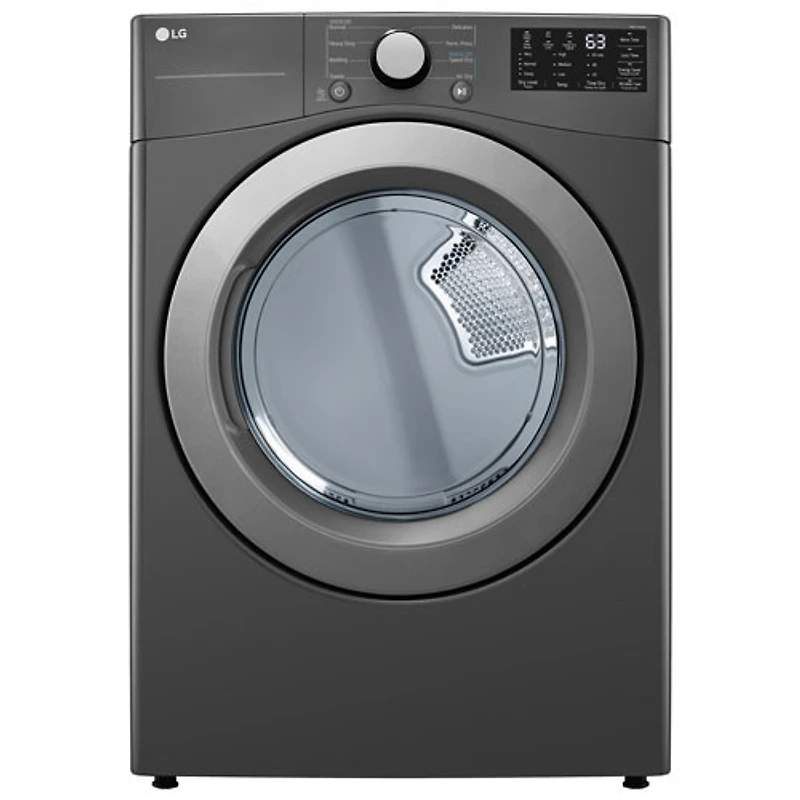 Open Box - LG 7.4 Cu. Ft. Electric Dryer (DLE3470M) - Middle Black - Scratch & Dent