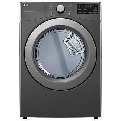 Boîte ouverte - Sécheuse électrique de 7,4 pi³ de LG (DLE3470M) - Noir - Parfait état