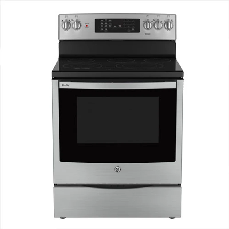 Open Box - GE Profile 30" 6.2 Cu. Ft. 5-Element Electric Air Fry Range (PCB905YVFS)- Perfect Condition