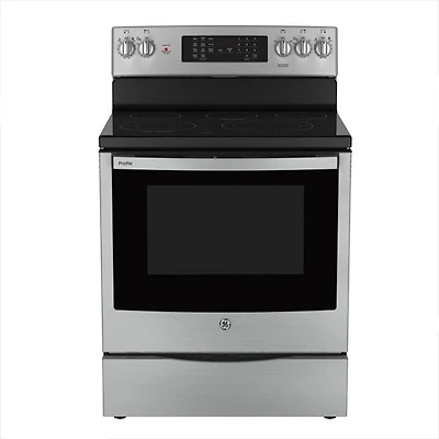 Open Box - GE Profile 30" 6.2 Cu. Ft. 5-Element Electric Air Fry Range (PCB905YVFS)- Perfect Condition