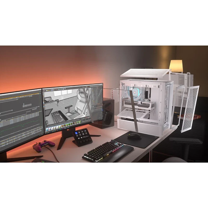 Tour d'ordinateur mi-hauteur ATX 4000D Frame de Corsair - Blanc
