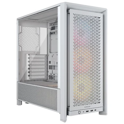 Tour d'ordinateur mi-hauteur ATX 4000D ARGB Frame de Corsair - Blanc