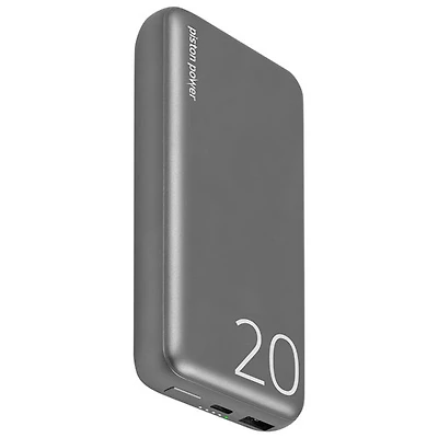 Chargeur portable PD USB-C PD de 20000 mAh Piston de LOGiiX - Gris graphite