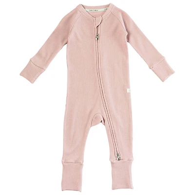 Loulou Lollipop Waffle Sleeper (18-24 Months) - Blush Pink