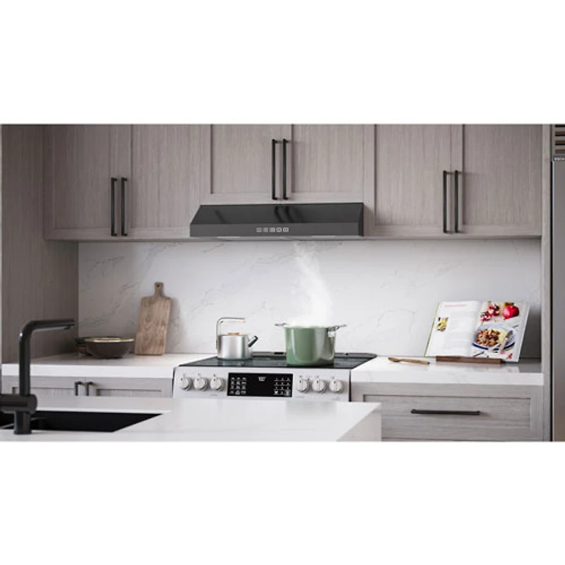 Broan 30" Under Cabinet Range Hood (GLA2303BLS) - Black Stainless Steel