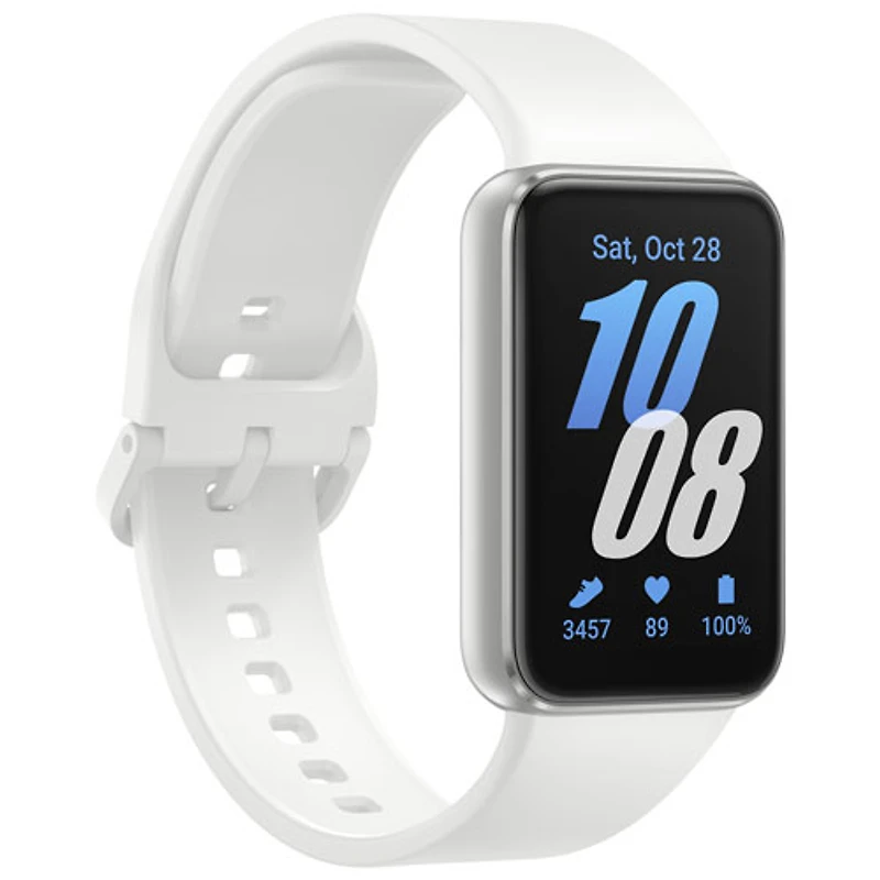 Moniteur d'activité Galaxy Fit3 de Samsung avec moniteur de fréquence cardiaque - Argenté