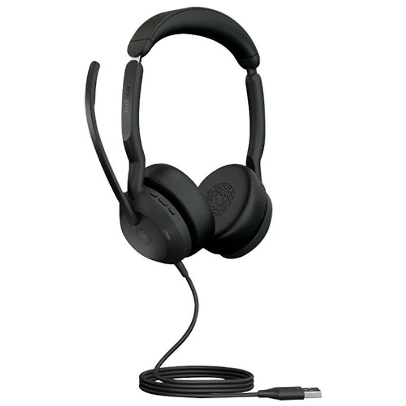 Casque d'écoute Bluetooth à suppression du bruit Evolve2 50 de Jabra - Noir
