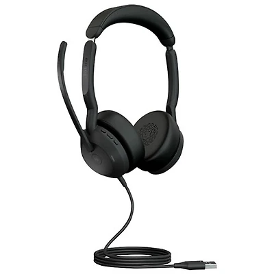 Jabra Evolve2 50 On-Ear Noise Cancelling Bluetooth Headphones - Black