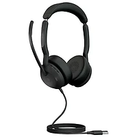 Casque d'écoute Bluetooth à suppression du bruit Evolve2 50 de Jabra - Noir
