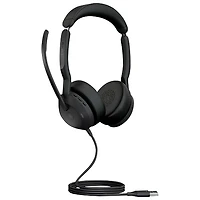 Jabra Evolve2 50 On-Ear Noise Cancelling Bluetooth Headphones - Black