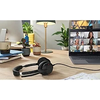 Jabra Evolve2 50 On-Ear Noise Cancelling Bluetooth Headphones - Black