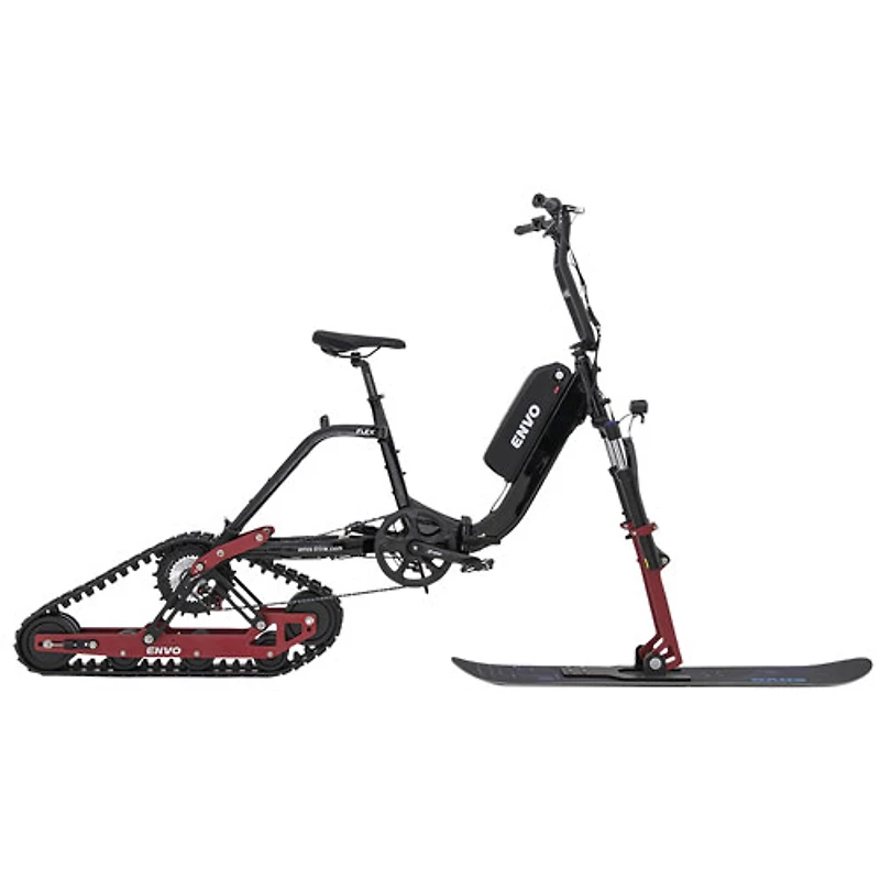 Vélo de neige électrique repliable Flex d'Envo (moteur 1500 W/autonomie maximale 15 km/vitesse maximale 20 km/h) - Noir