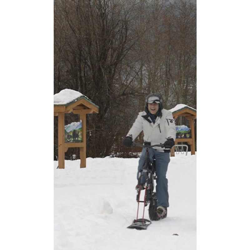 Vélo de neige électrique repliable Flex d'Envo (moteur 1500 W/autonomie maximale 15 km/vitesse maximale 20 km/h) - Noir