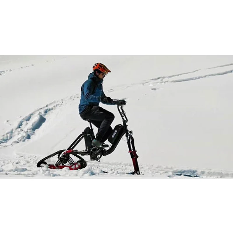 Vélo de neige électrique repliable Flex d'Envo (moteur 1500 W/autonomie maximale 15 km/vitesse maximale 20 km/h) - Noir