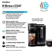 Cafetière pour une tasse K-Brew+Chill de Keurig - Noir