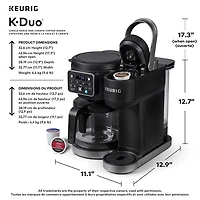 Keurig K-Duo Single Serve & Carafe Coffee Maker - Black