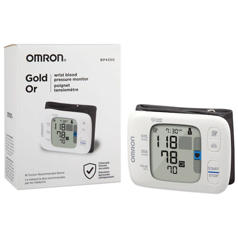 Omron Gold Wireless Bluetooth Wrist Blood Pressure Monitor (BP4350)
