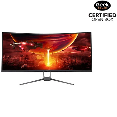 Boîte ouverte - Moniteur de jeu FreeSync DEL incurvé VA QHD 100 Hz GTG 1 ms de 34 po Nitro d'Acer (EDA343CUR HBMIIPPX) - Noir