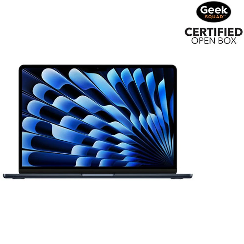 Boîte ouverte - MacBook Air 13,6 po Touch ID Apple (automne 2024) - Minuit (M3 Apple/RAM 24 Go/SSD 512 Go) - Anglais