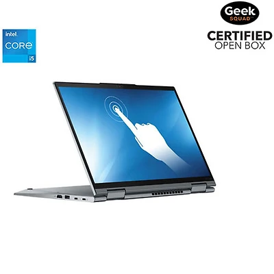 Boîte ouverte - Portable à écran tactile 14 po ThinkPad X1 Yoga Gen 8 de Lenovo - Gris tempête (Core i5 d'Intel/SSD 256 Go/RAM 16 Go) - Français