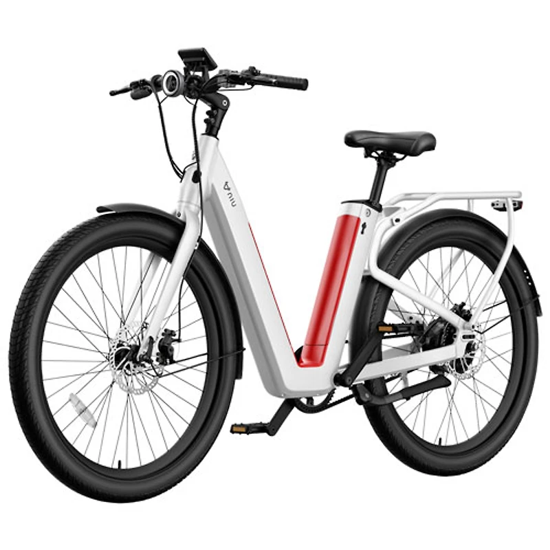 Vélo de ville électrique polyvalent à cadre bas C3 Pro de NIU (moteur 500 W/autonomie 145 km/vitesse maximale 45 km/h) - Blanc