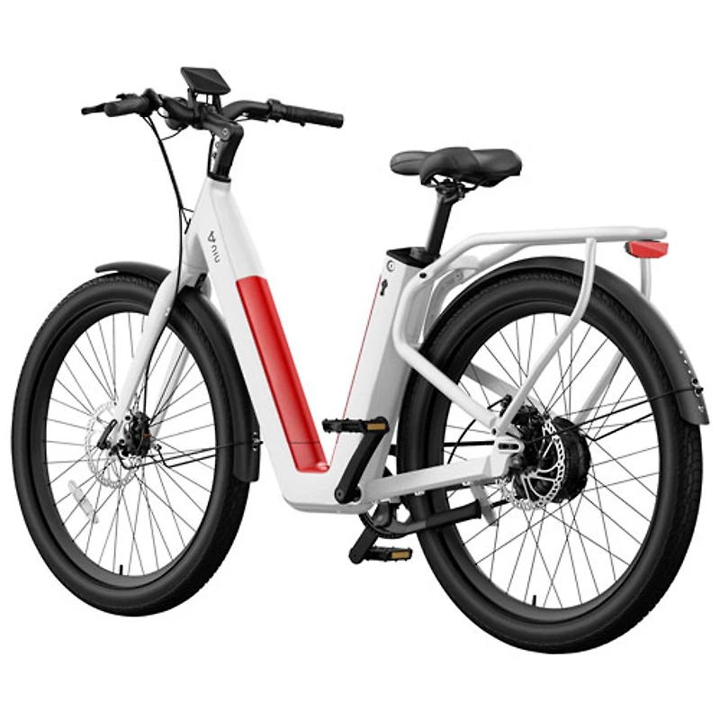 Vélo de ville électrique polyvalent à cadre bas C3 Pro de NIU (moteur 500 W/autonomie 145 km/vitesse maximale 45 km/h) - Blanc