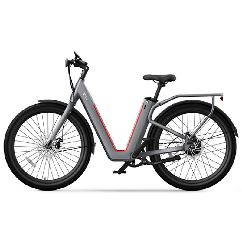 Vélo de ville électrique polyvalent à cadre bas C3 Pro de NIU (moteur 500 W/autonomie 145 km/vitesse maximale 45 km/h) - Gris