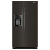 Réfrigérateur à congélateur juxtaposé à profondeur de comptoir 36 po 20,85 pi³ avec distributeur d'eau et de glace Whirlpool (WRSC5536RV) - Inox noir
