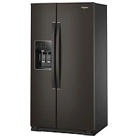 Réfrigérateur à congélateur juxtaposé à profondeur de comptoir 36 po 20,85 pi³ avec distributeur d'eau et de glace Whirlpool (WRSC5536RV) - Inox noir