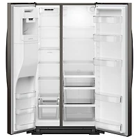 Réfrigérateur à congélateur juxtaposé à profondeur de comptoir 36 po 20,85 pi³ avec distributeur d'eau et de glace Whirlpool (WRSC5536RV) - Inox noir