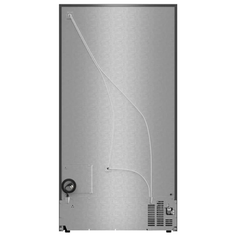 Réfrigérateur à congélateur juxtaposé à profondeur de comptoir 36 po 20,85 pi³ avec distributeur d'eau et de glace Whirlpool (WRSC5536RV) - Inox noir