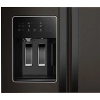 Réfrigérateur à congélateur juxtaposé à profondeur de comptoir 36 po 20,85 pi³ avec distributeur d'eau et de glace Whirlpool (WRSC5536RV) - Inox noir