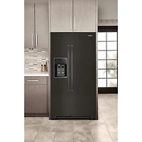 Réfrigérateur à congélateur juxtaposé à profondeur de comptoir 36 po 20,85 pi³ avec distributeur d'eau et de glace Whirlpool (WRSC5536RV) - Inox noir