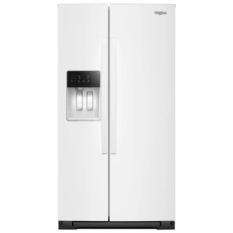 Whirlpool 36" 20.85 Cu. Ft. Counter Depth Side-By-Side Refrigerator w/Water & Ice Dispenser (WRSC5536RW) - White