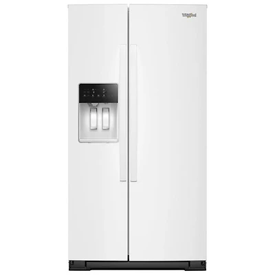 Whirlpool 36" 20.85 Cu. Ft. Counter Depth Side-By-Side Refrigerator w/Water & Ice Dispenser (WRSC5536RW) - White