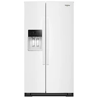 Whirlpool 36" 20.85 Cu. Ft. Counter Depth Side-By-Side Refrigerator w/Water & Ice Dispenser (WRSC5536RW) - White